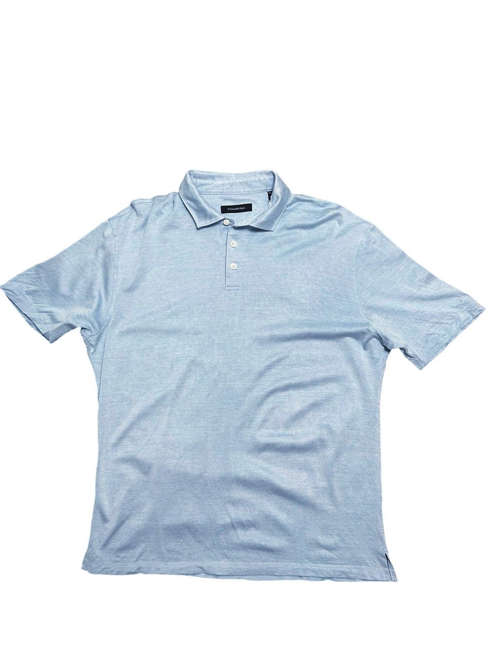 Ermenegildo Zegna blue slim fit short sleeve polo size 56 XXL preppy classic